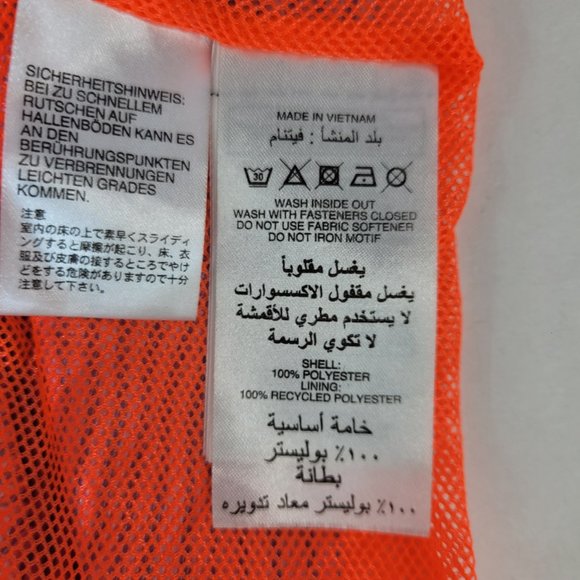 Adidas Men's Wind Breaker Striped Orange/Black - Size Large - Picture 7 of 7